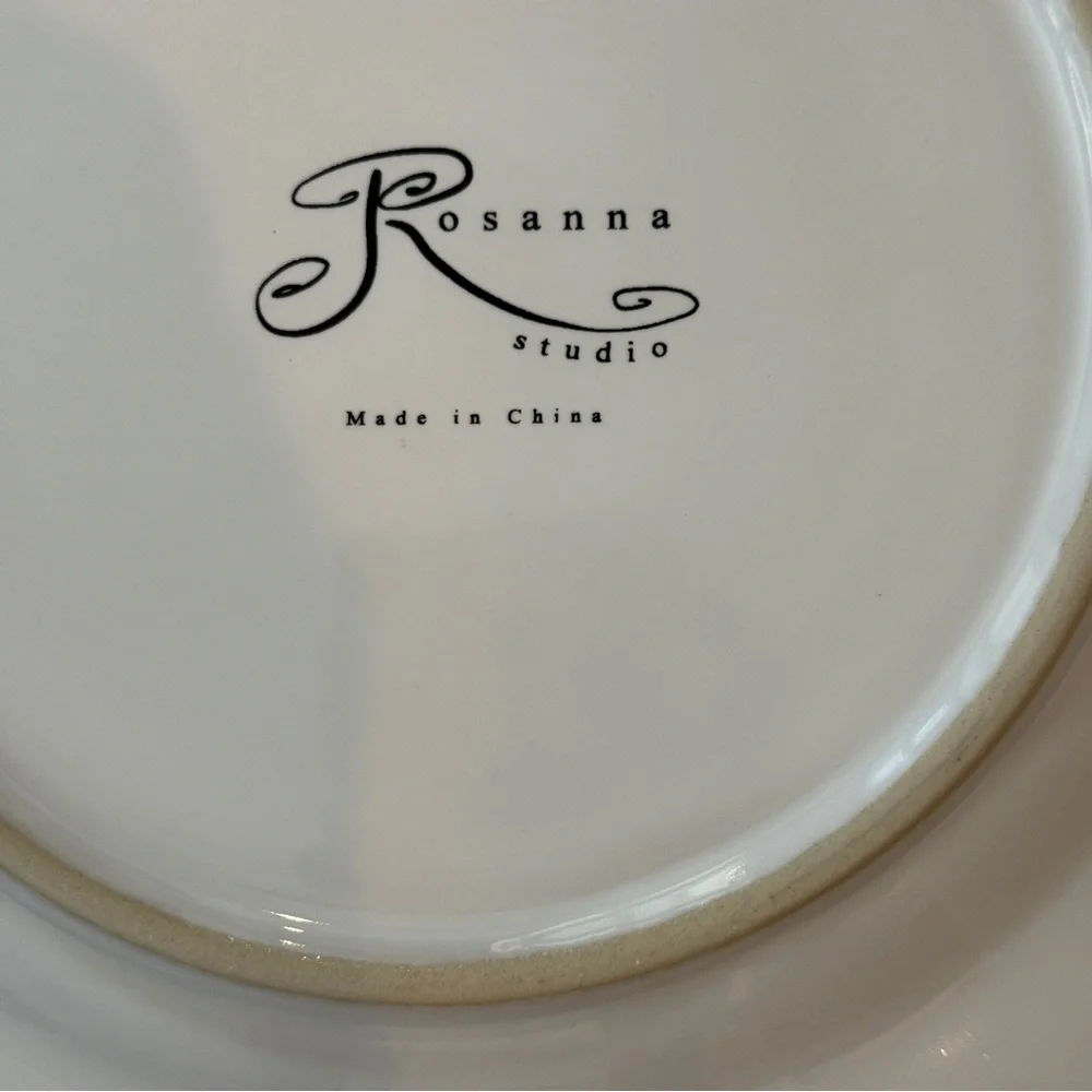 Vintage appetizer/ dessert plates designed with wine set of 4 by Rosanna
